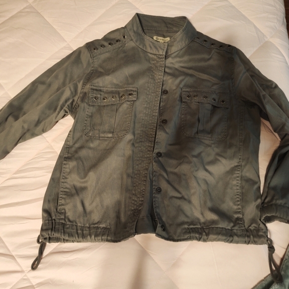 Democracy Jackets & Blazers - Democracy Olive Green Soft Denim Jacket